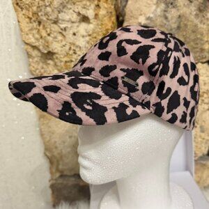 Jessica Simpson Leopard Print Baseball Cap Womens Pink Black One Size